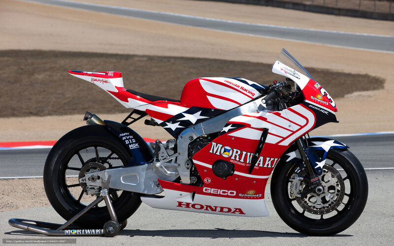Red White Blue Motorcycle