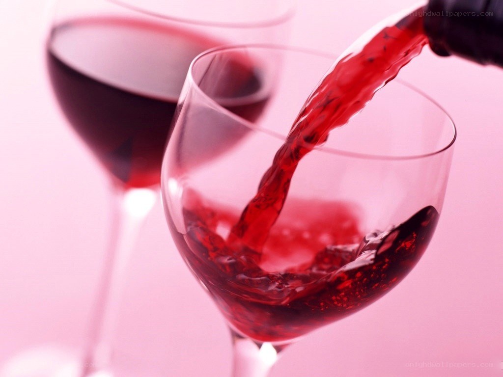 red wine being poured