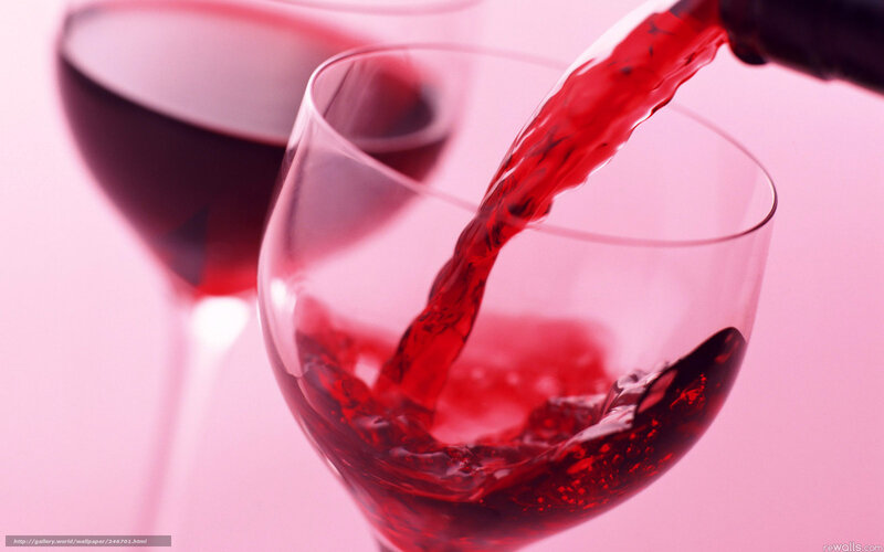 red wine being poured