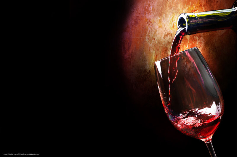 Red Wine Being Poured — Black, Dramatic, Photograph, Wine Glass