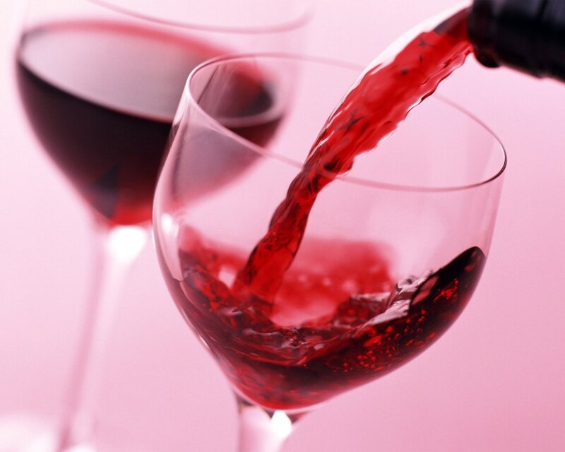 Red Wine Being Poured — Calm, Photograph