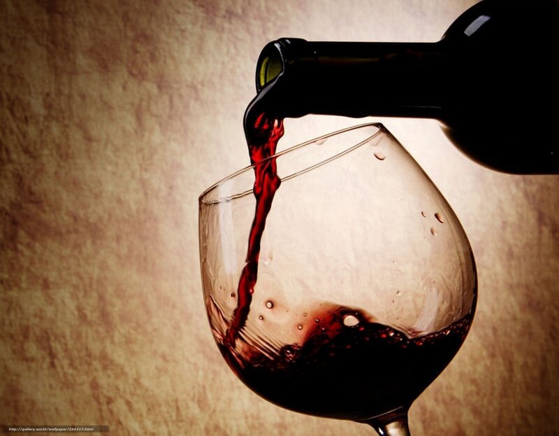 Red Wine Being Poured — Dramatic, Photograph, Wine Bottle