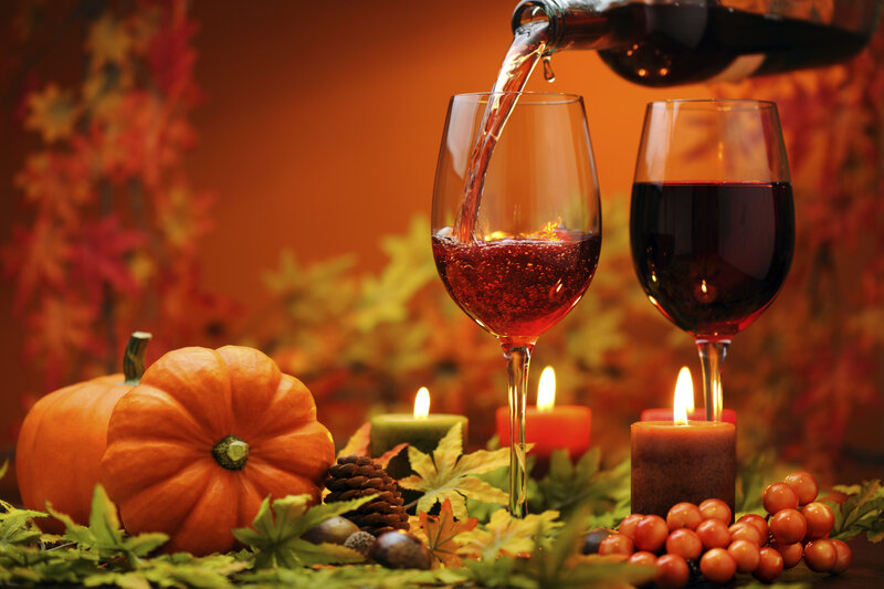 Red Wine Being Poured — Orange