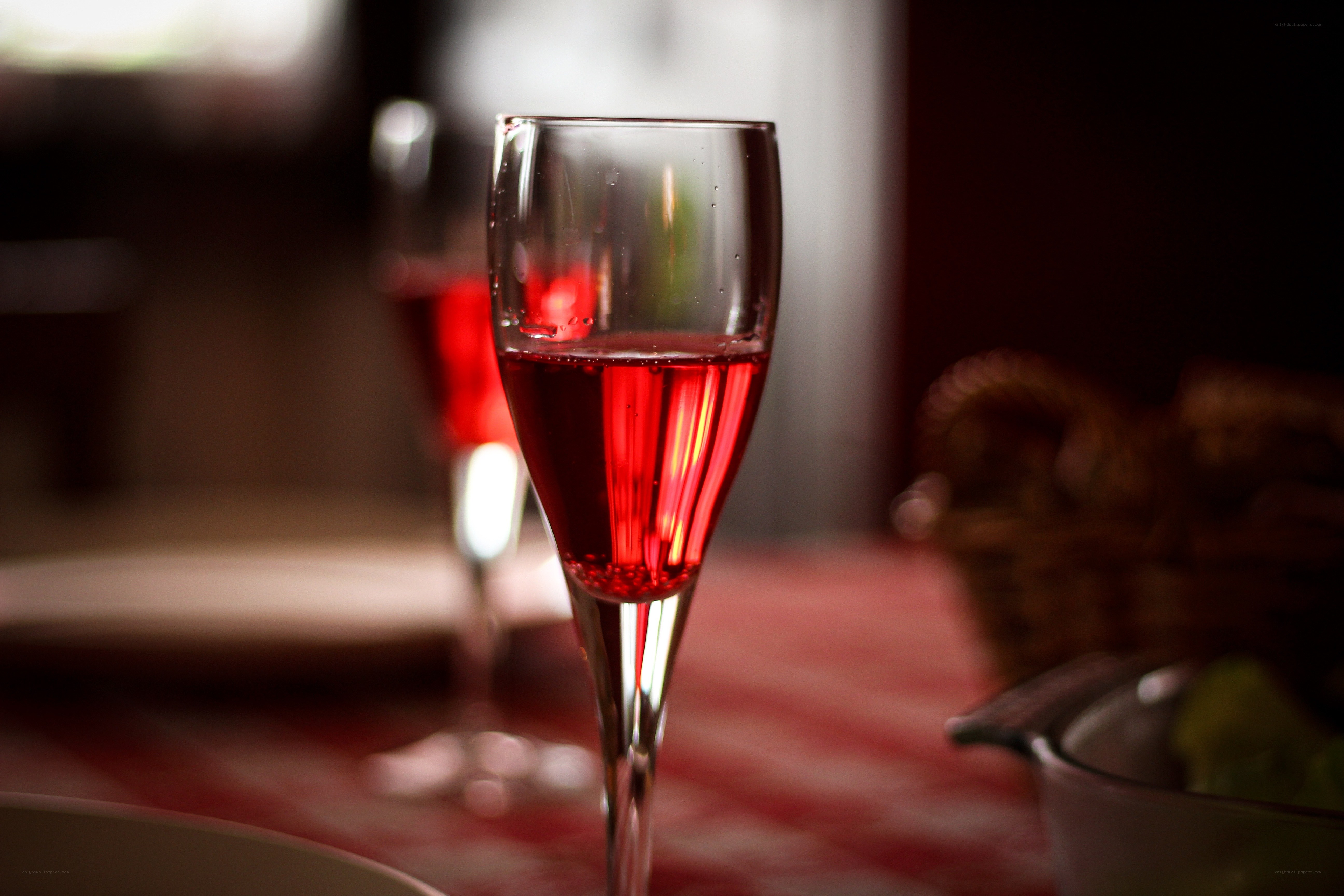 Red wine in a glass