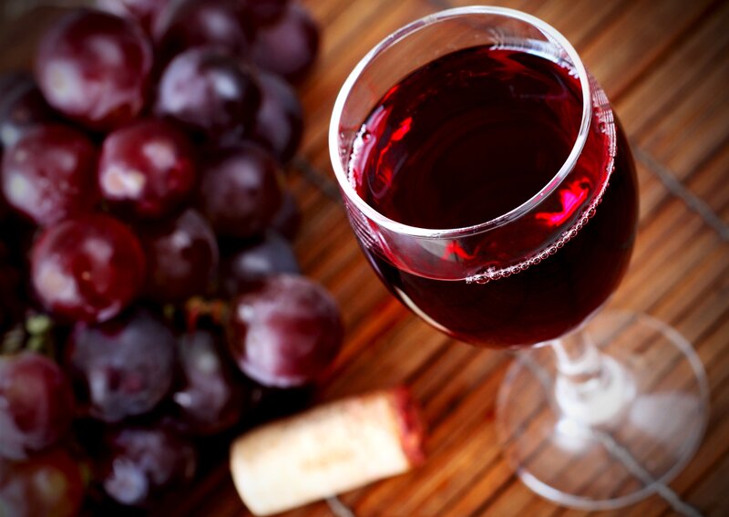 Red Wine in Glass — Calm, Photograph