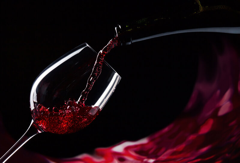 Red Wine Pouring — Black