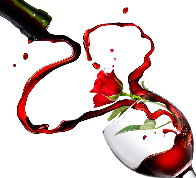 Red Wine Pouring into Glass — Dramatic