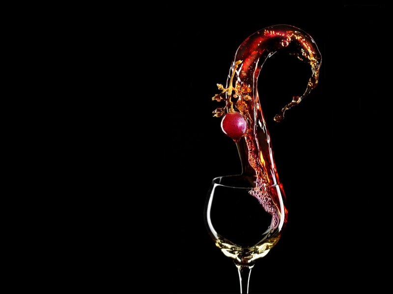 Red Wine Splash with Grape — Black
