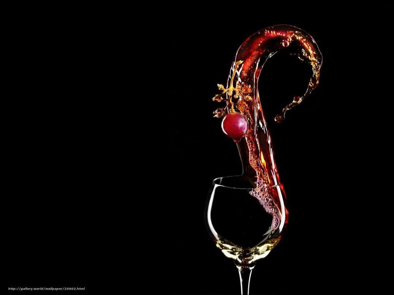 Red wine splash with grape