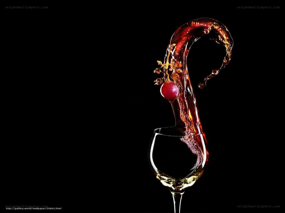 Red wine splash with grape