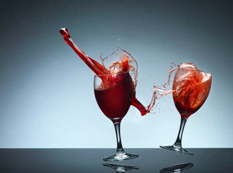 Red Wine Splashing