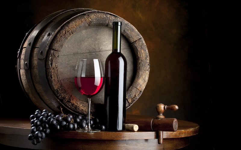 Red wine still life