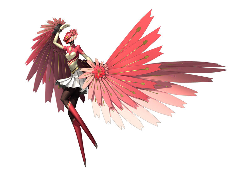 red-winged anime character
