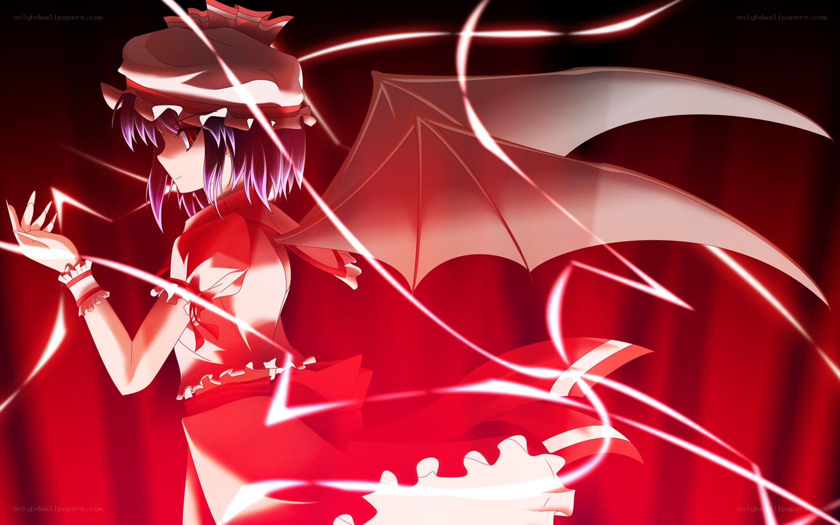 red-winged anime character
