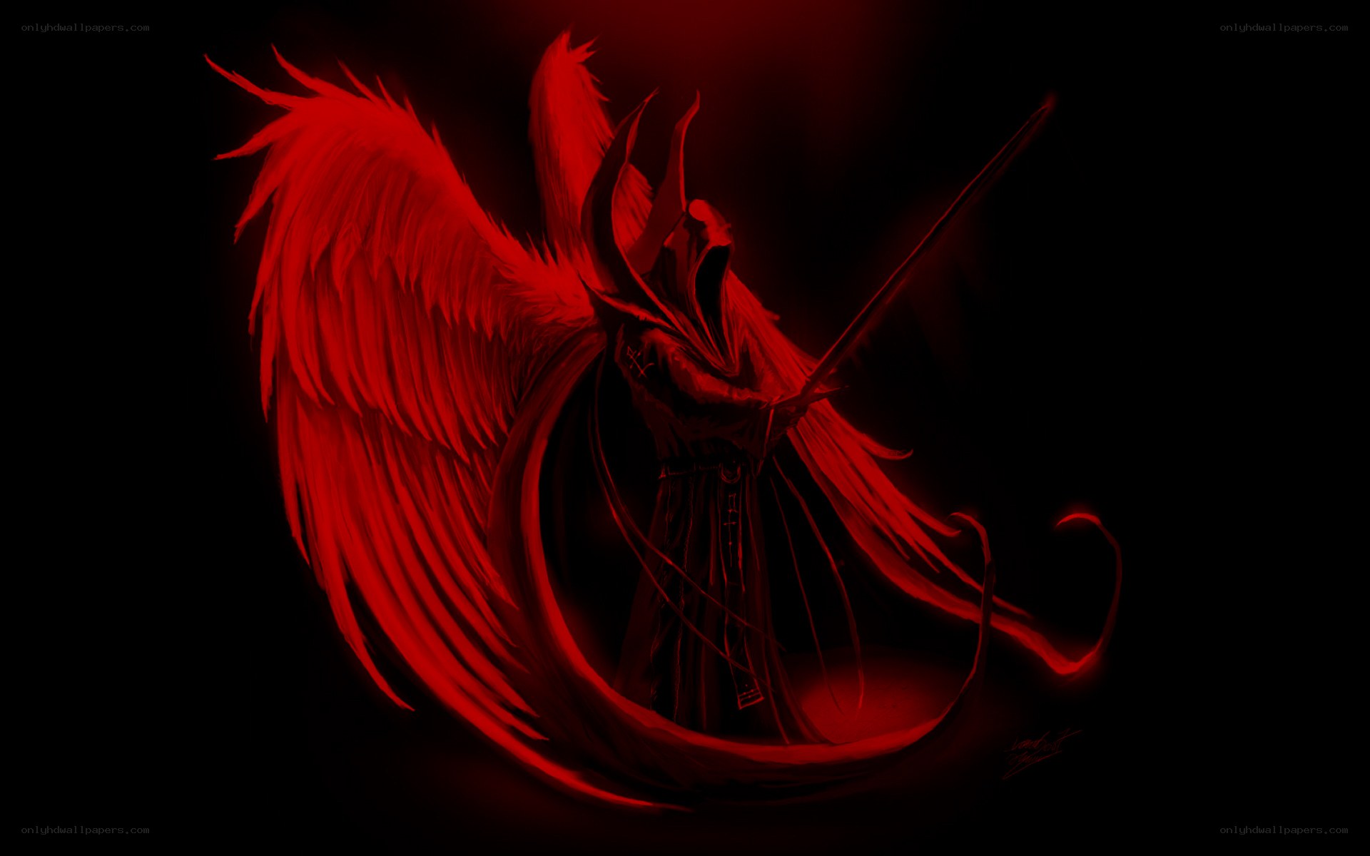 red-winged dark angel