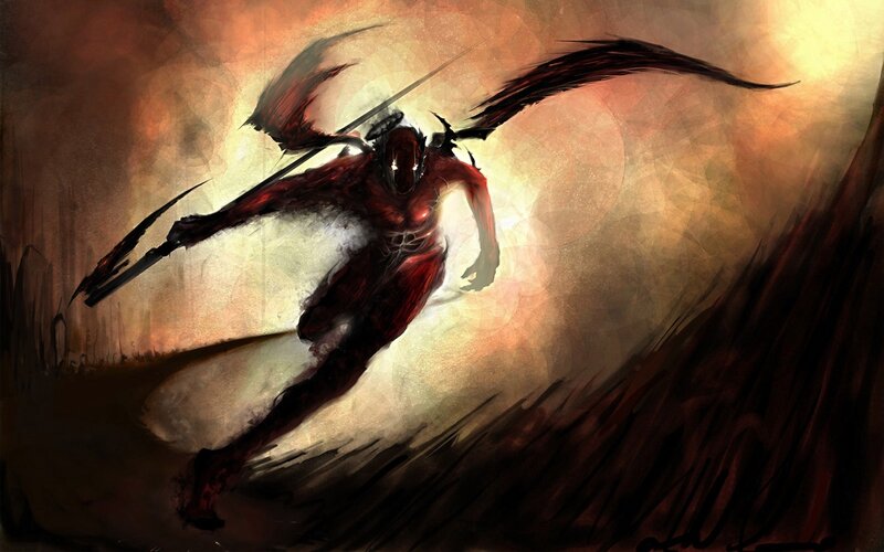 Red Winged Warrior — Dramatic, Sunset