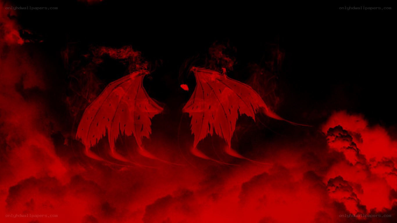 red wings in dark clouds