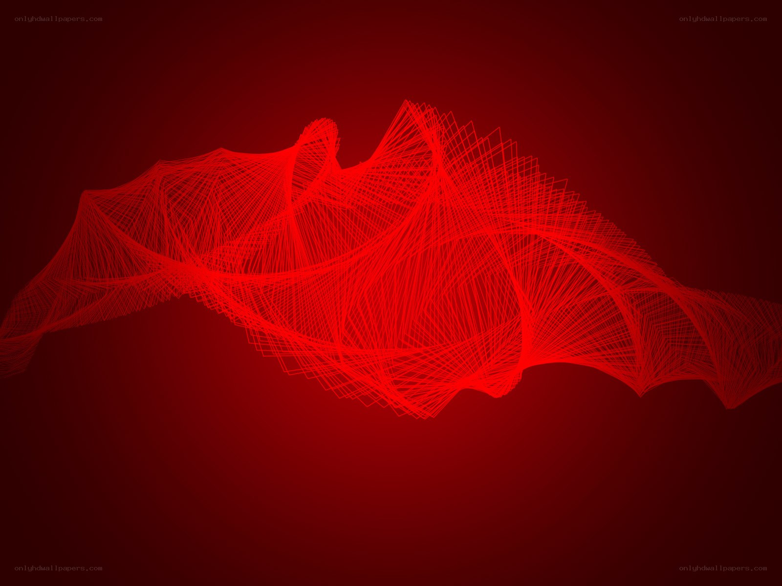 Red wireframe abstract design
