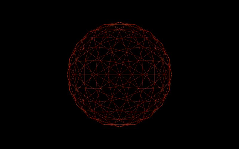Red Wireframe Sphere