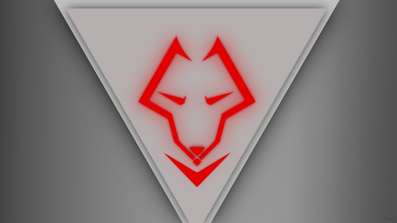Red Wolf Head Logo
