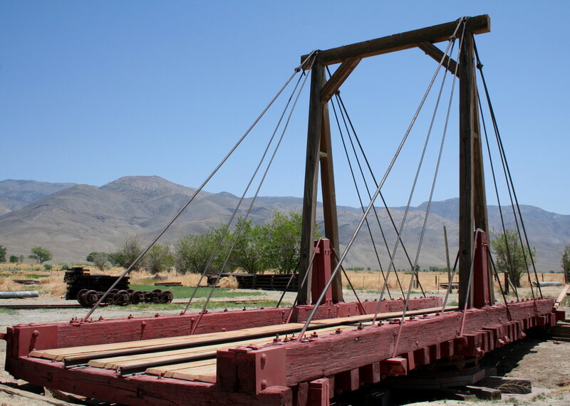 Red Wooden Bridge Structure