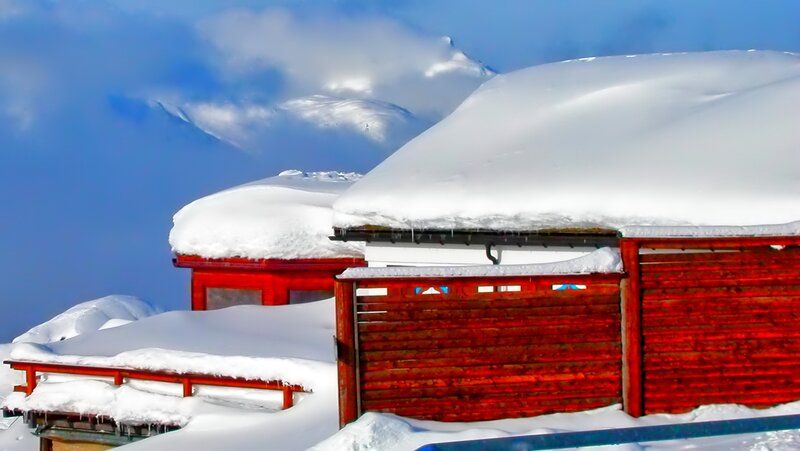 Red Wooden Cabin — Serene