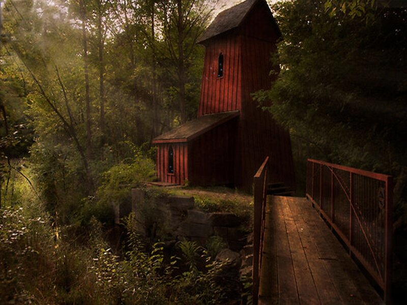 Red Wooden Chapel