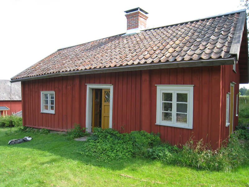 Red Wooden House — Serene, Afternoon