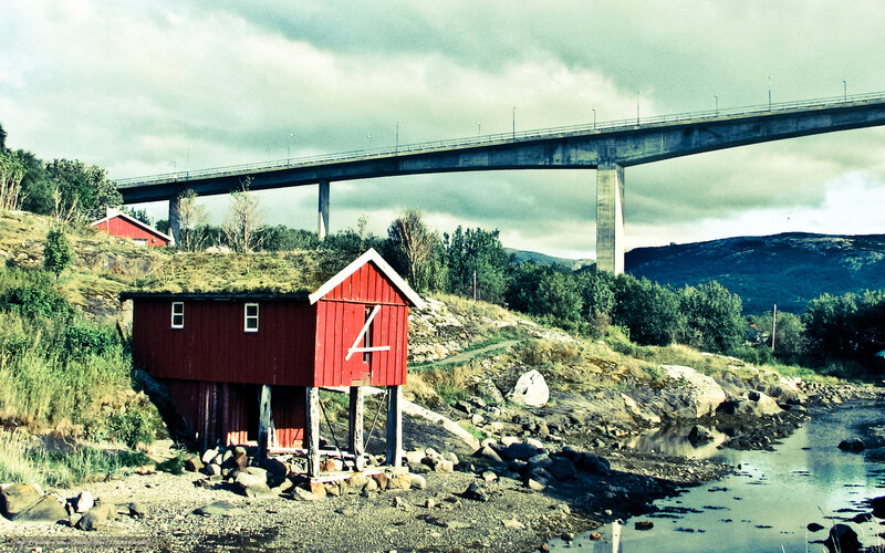 Red Wooden Hut
