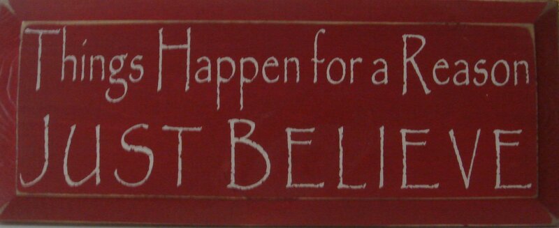 Red Wooden Sign — Calm