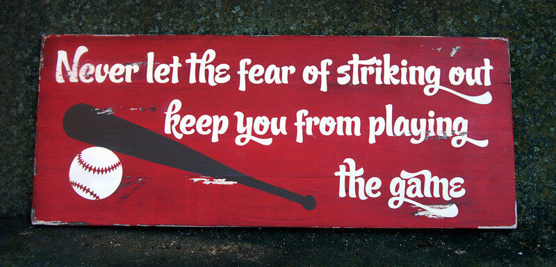 Red Wooden Sign — Motivational