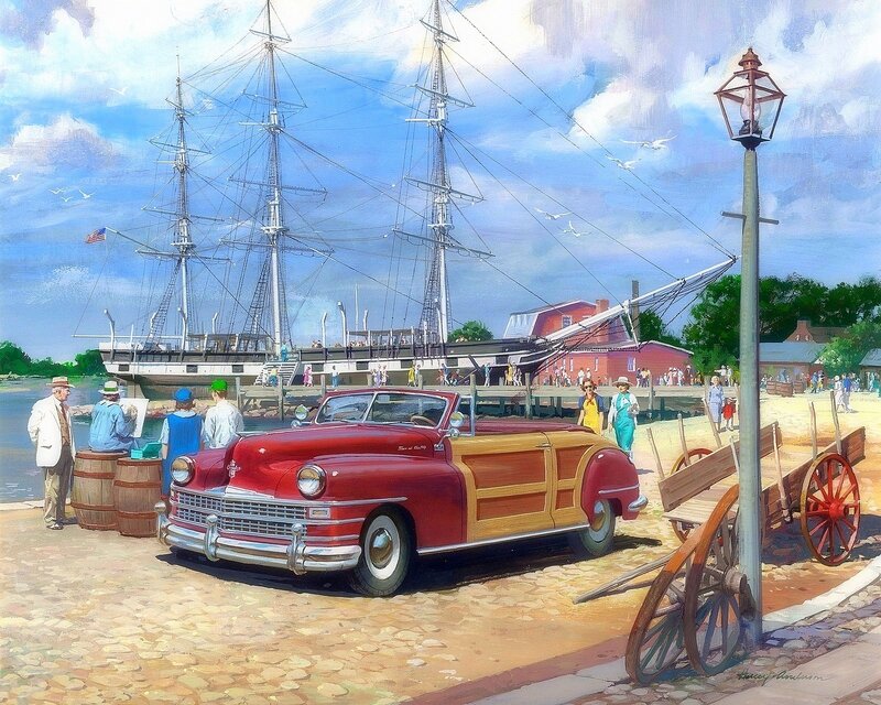 Red Woodie Car — Serene