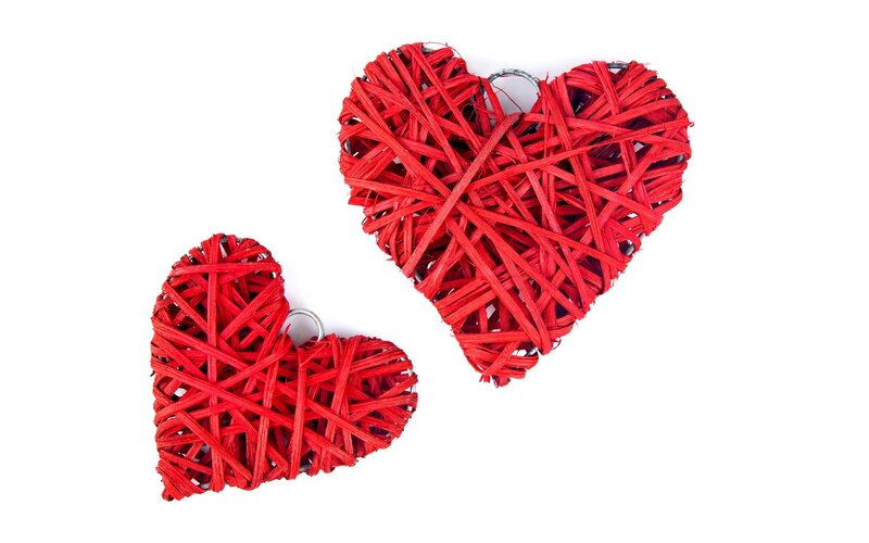 Red Woven Hearts