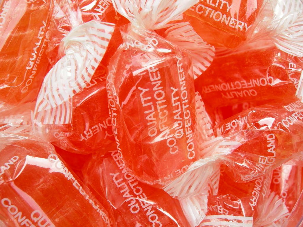 red wrapped candies