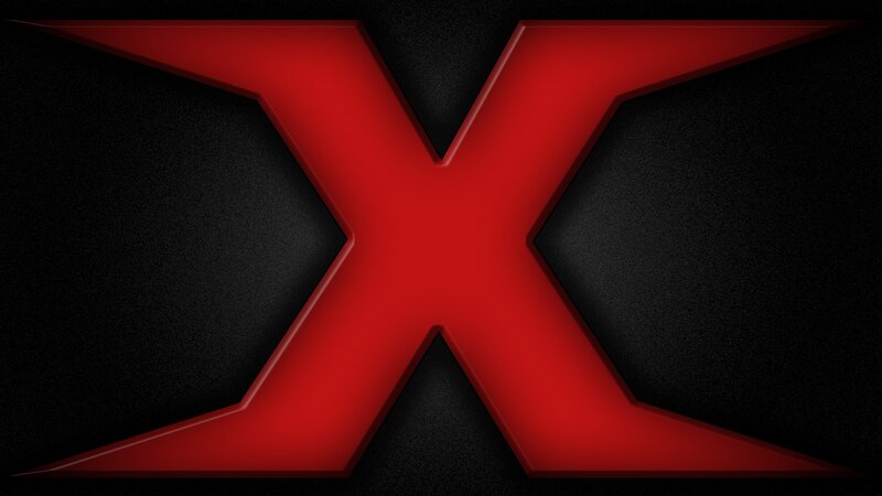 Red X Logo — Dramatic