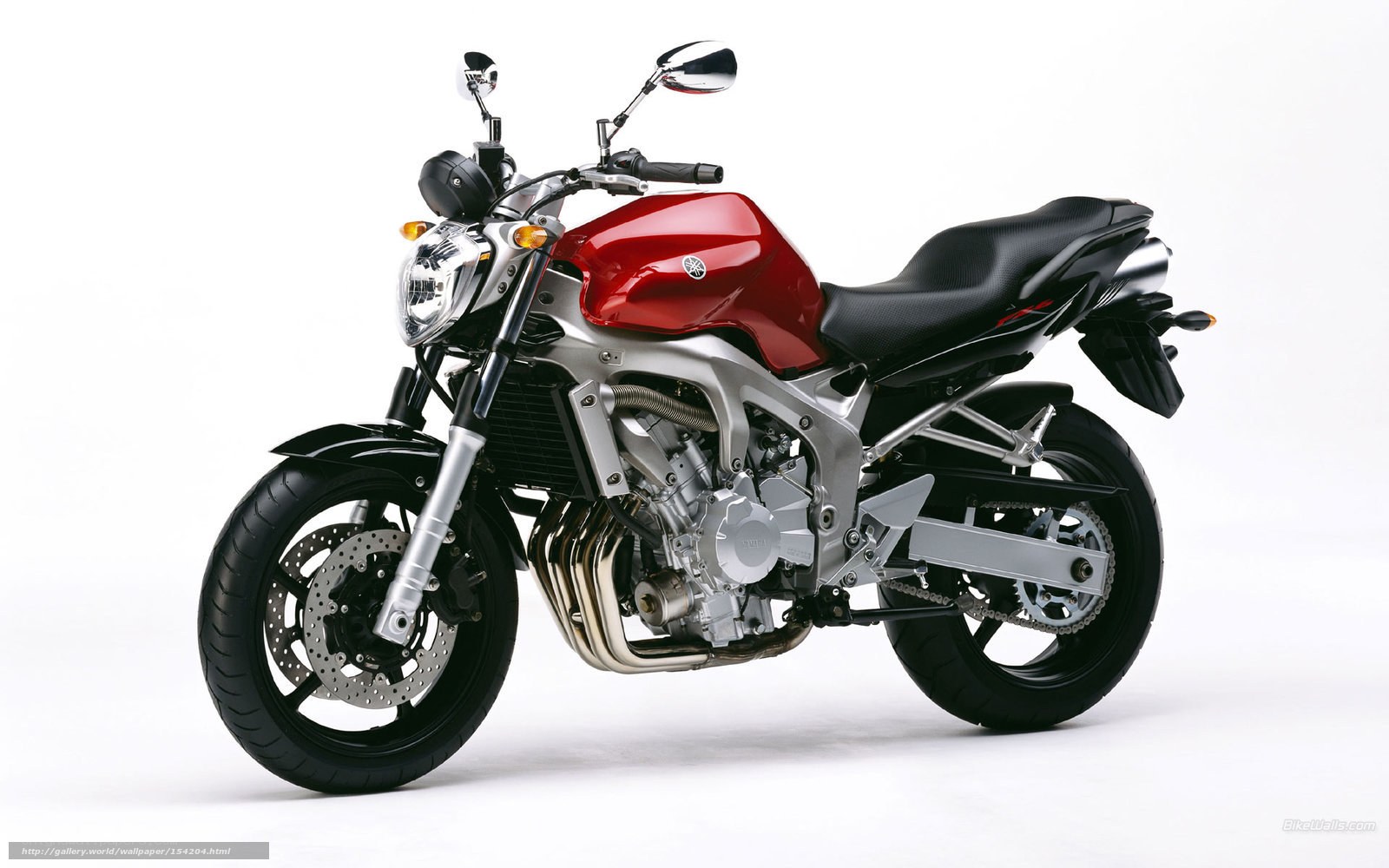 Red Yamaha FZ6 motorcycle