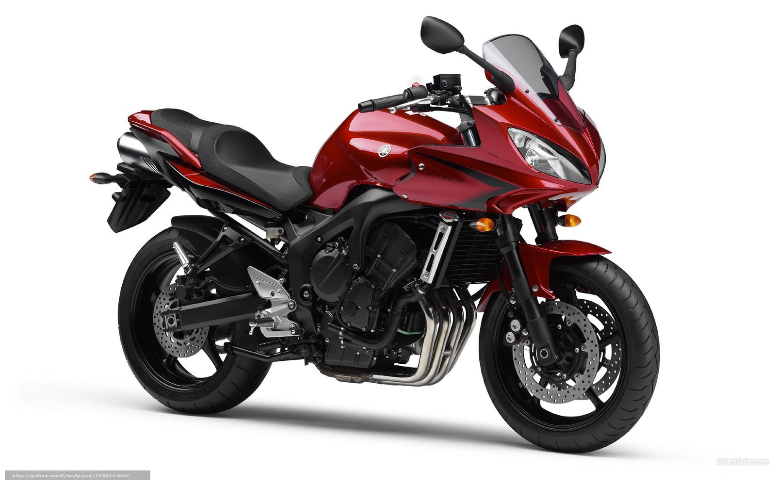 Red Yamaha FZ6 motorcycle
