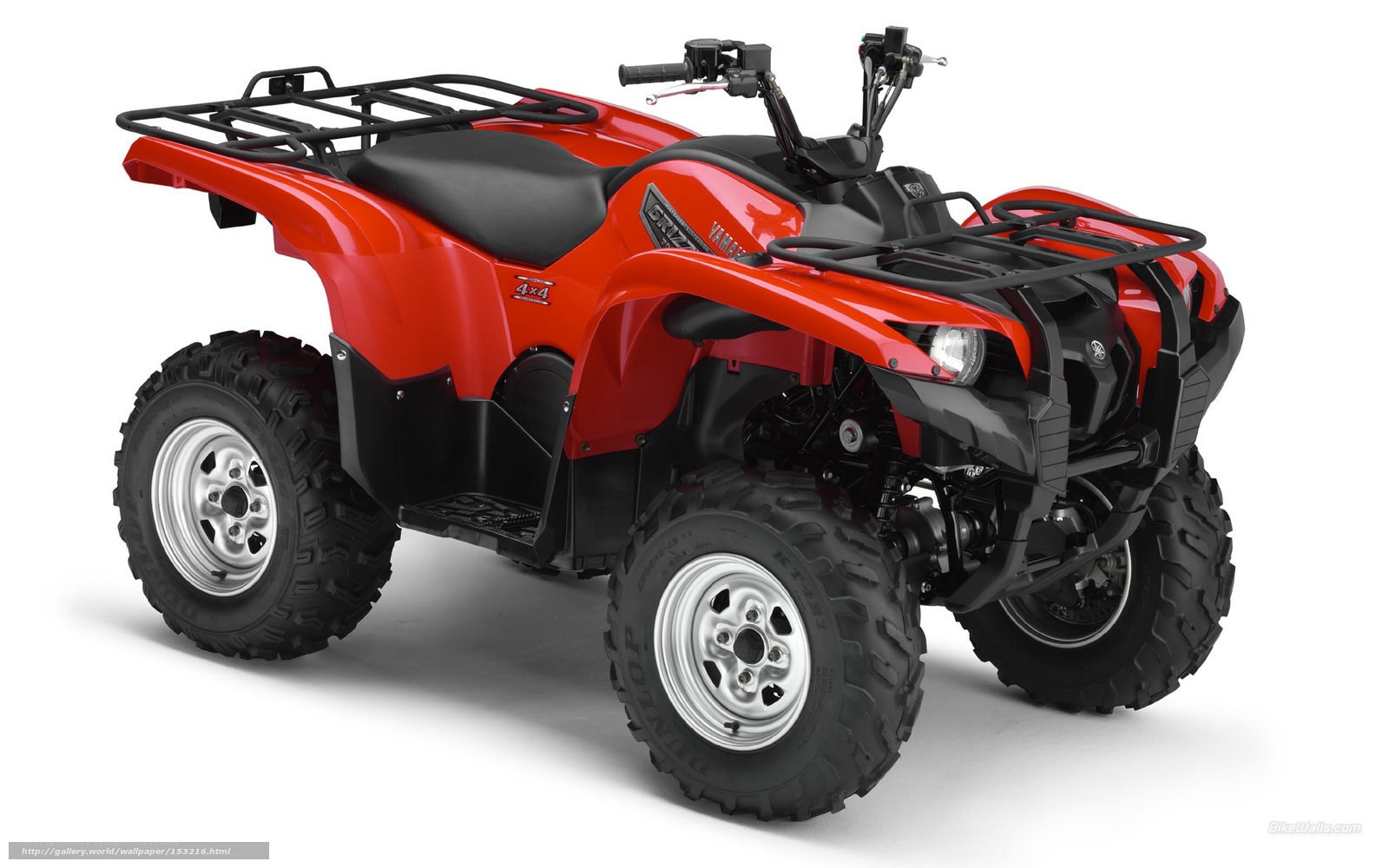 Red Yamaha Grizzly ATV