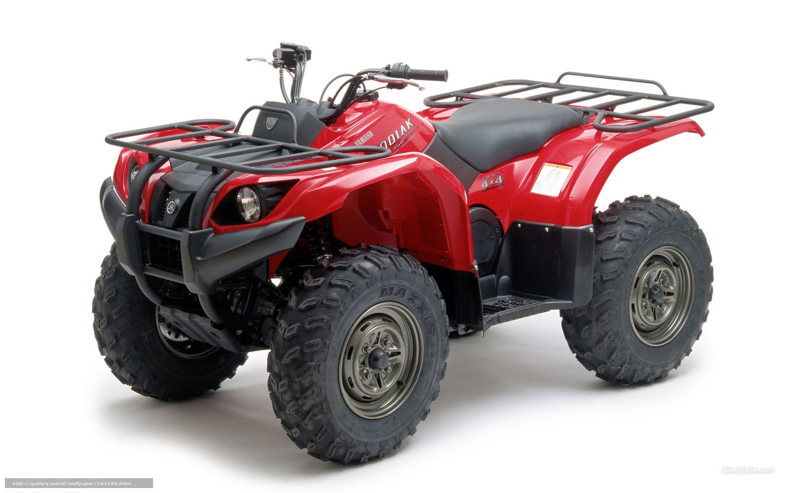 Red Yamaha Grizzly ATV