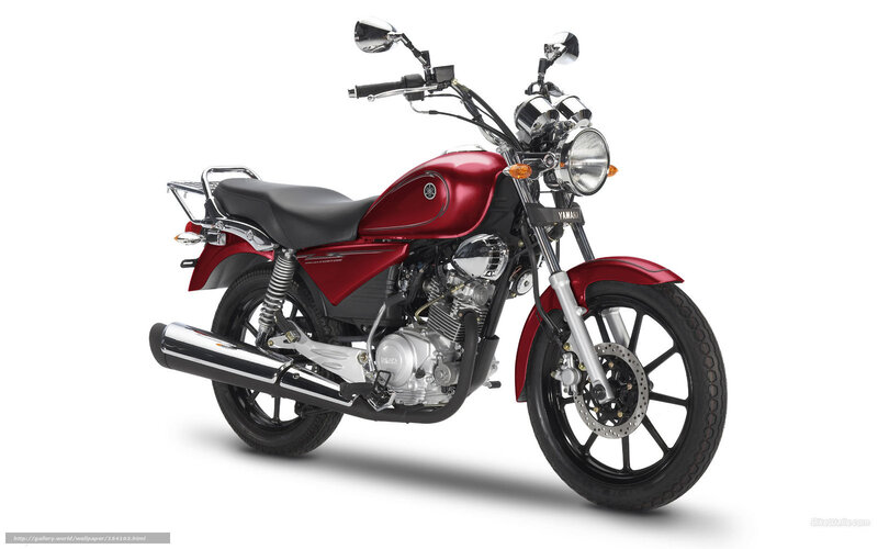 Red Yamaha Motorcycle — Neutral, Photograph, Seat, Exhaust Pipe, Headlight