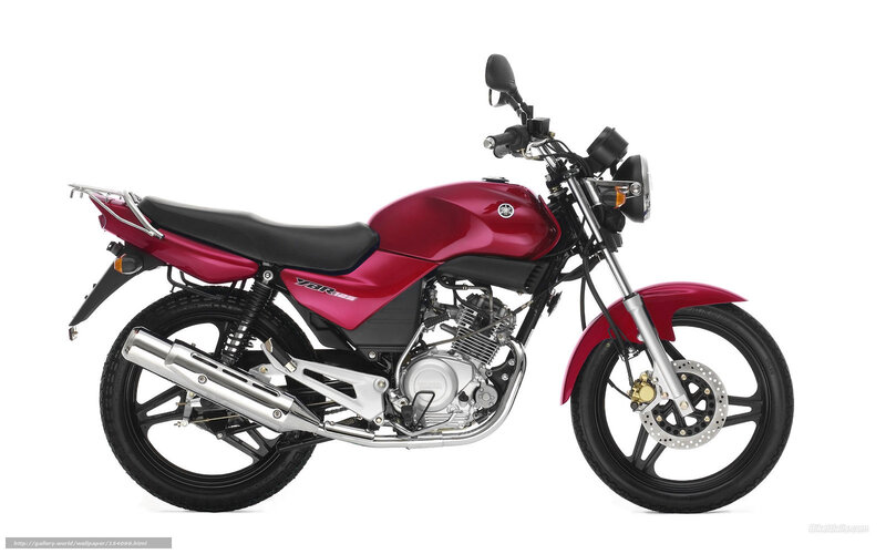 Red Yamaha Motorcycle — Neutral, Photograph, Seat, Exhaust Pipe