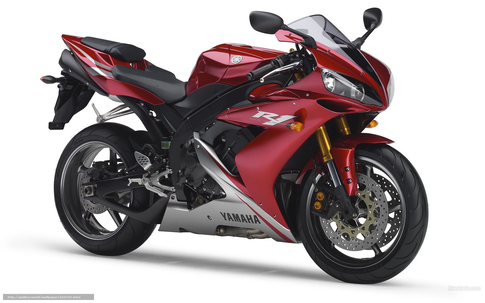 Red Yamaha R1 motorcycle