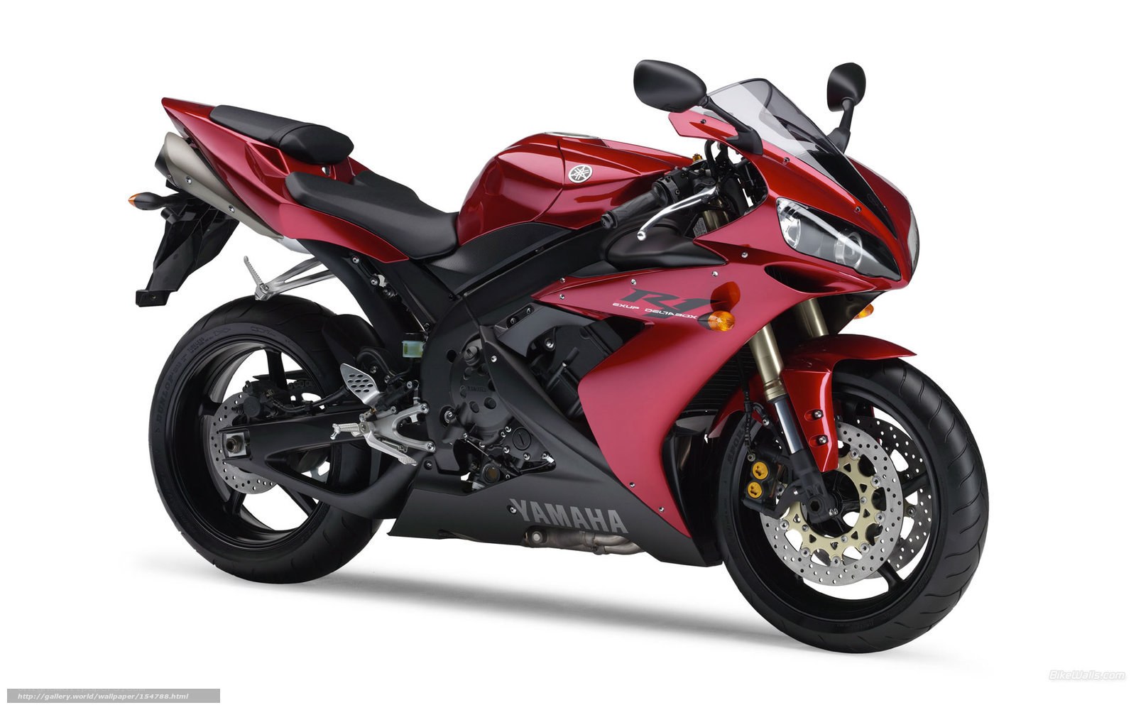 Red Yamaha R1 motorcycle