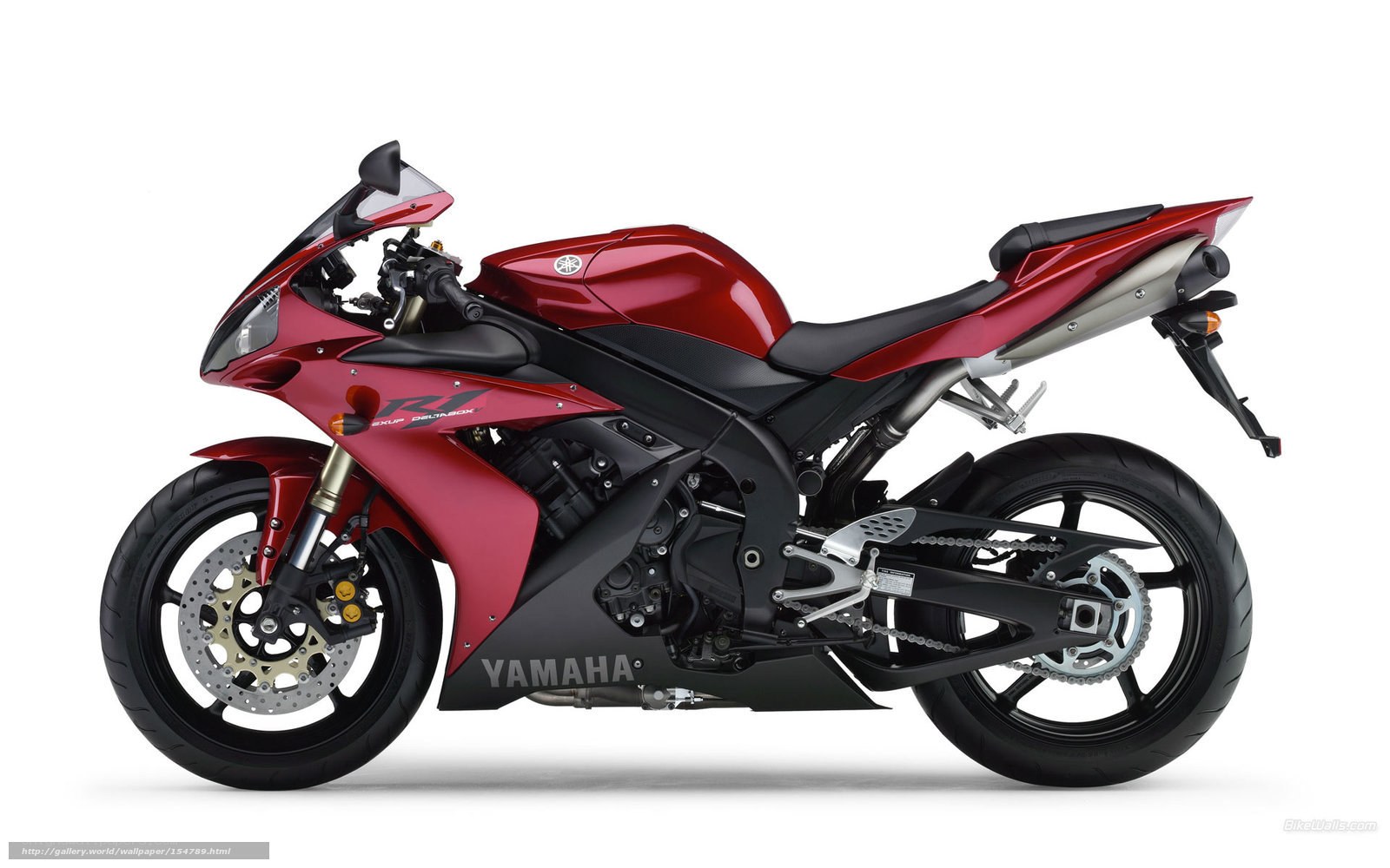 Red Yamaha R1 motorcycle