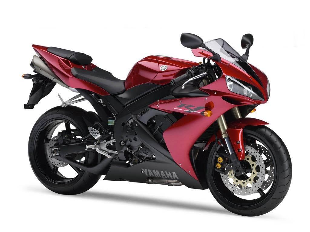 Red Yamaha R1 motorcycle