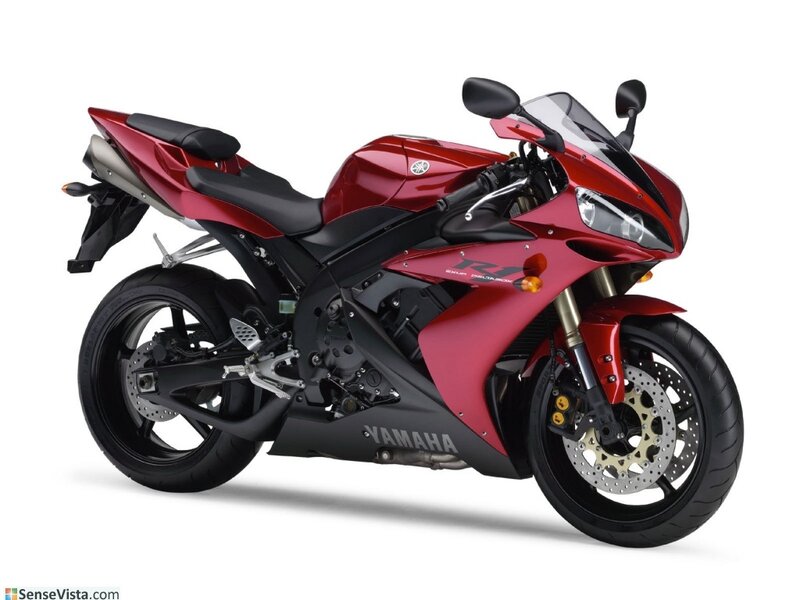 red yamaha r1 motorcycle
