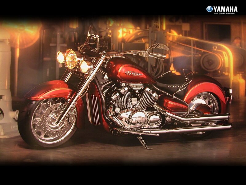 Red Yamaha Royal Star motorcycle