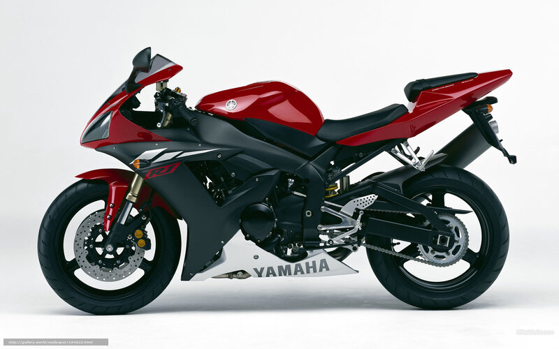 Red Yamaha sport motorcycle