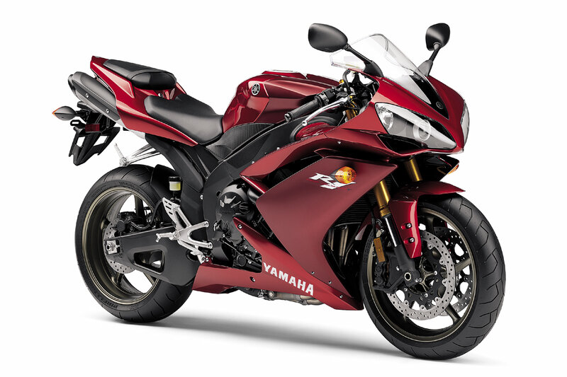Red Yamaha sport motorcycle
