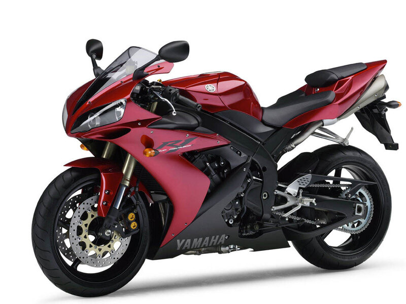 red yamaha sport motorcycle